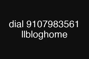 dial 9107983561 llbloghome